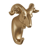 Gancho de Parede Muflão em Resina Fixação Parafuso Dourado 12cm - Ela Decora